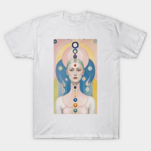 Hilma's Spectrum of Womanhood: Abstract Colorful Expression T-Shirt
